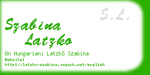 szabina latzko business card